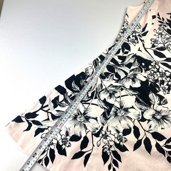 ~ 10 Lauren Ralph Lauren Dress Pink Cocktail A-line Sleeveless Floral Knee Midi - Picture 5 of 16